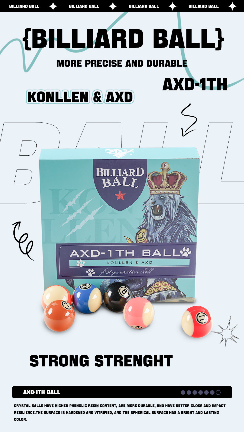 AXD-1TH Billiard Ball - 57.2mm