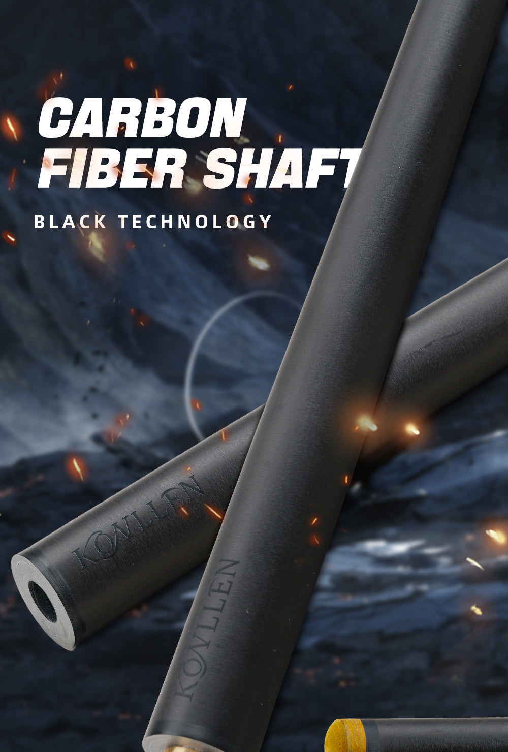 Single Pool Shaft -Radial/Uniloc/3/8*10 Pin - 10.5/11.5/12.5mm