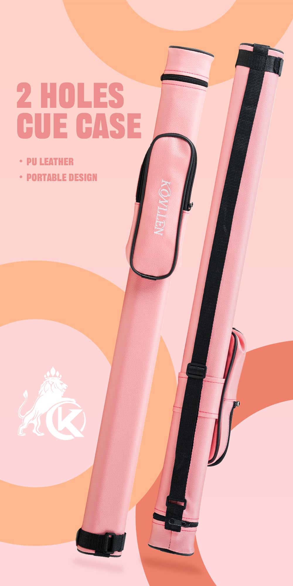 PU pink hard case- 1 Butt x 1 Shaft