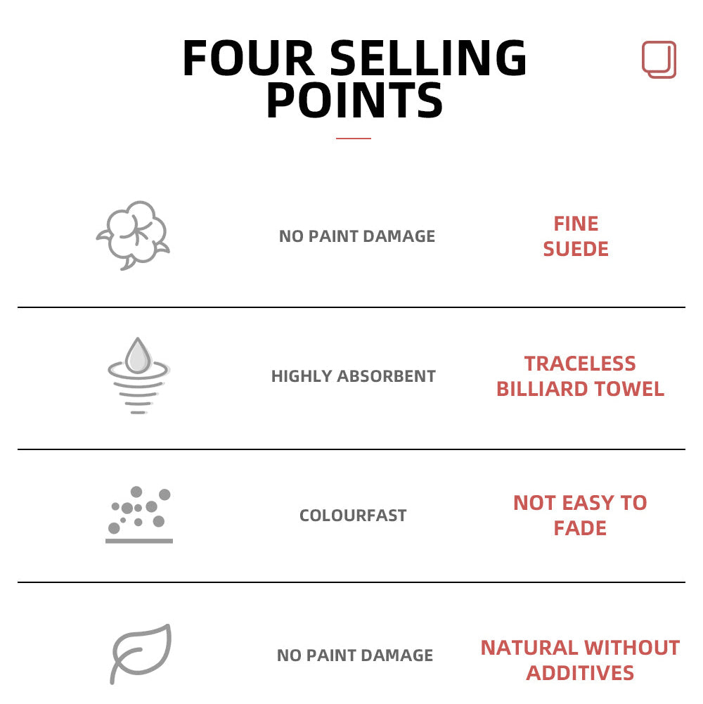 KONLLEN Billiards Cue Clean Towel - Suede 100% Cotton