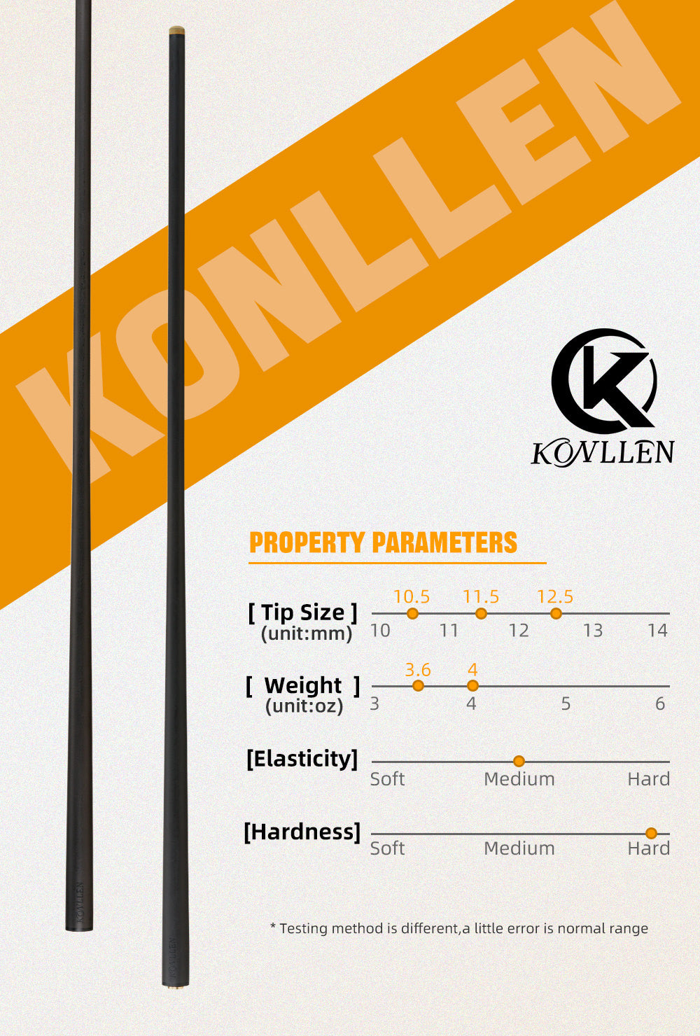Single Pool Shaft -Radial/Uniloc/3/8*10 Pin - 10.5/11.5/12.5mm