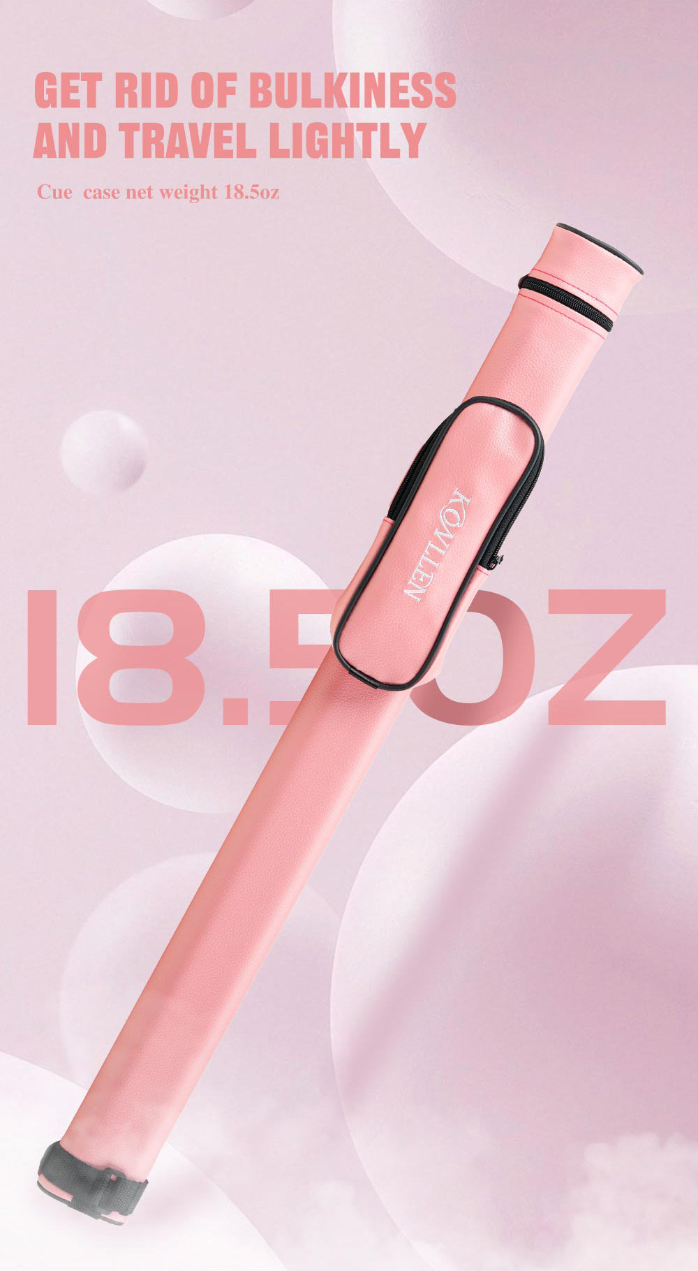 PU pink hard case- 1 Butt x 1 Shaft