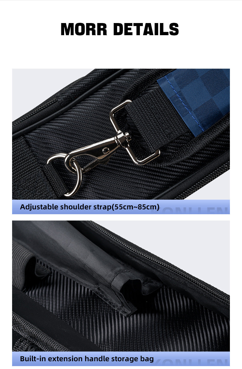 Estuche rígido semirredondos de tela Oxford - 2 culatas x 4 varas