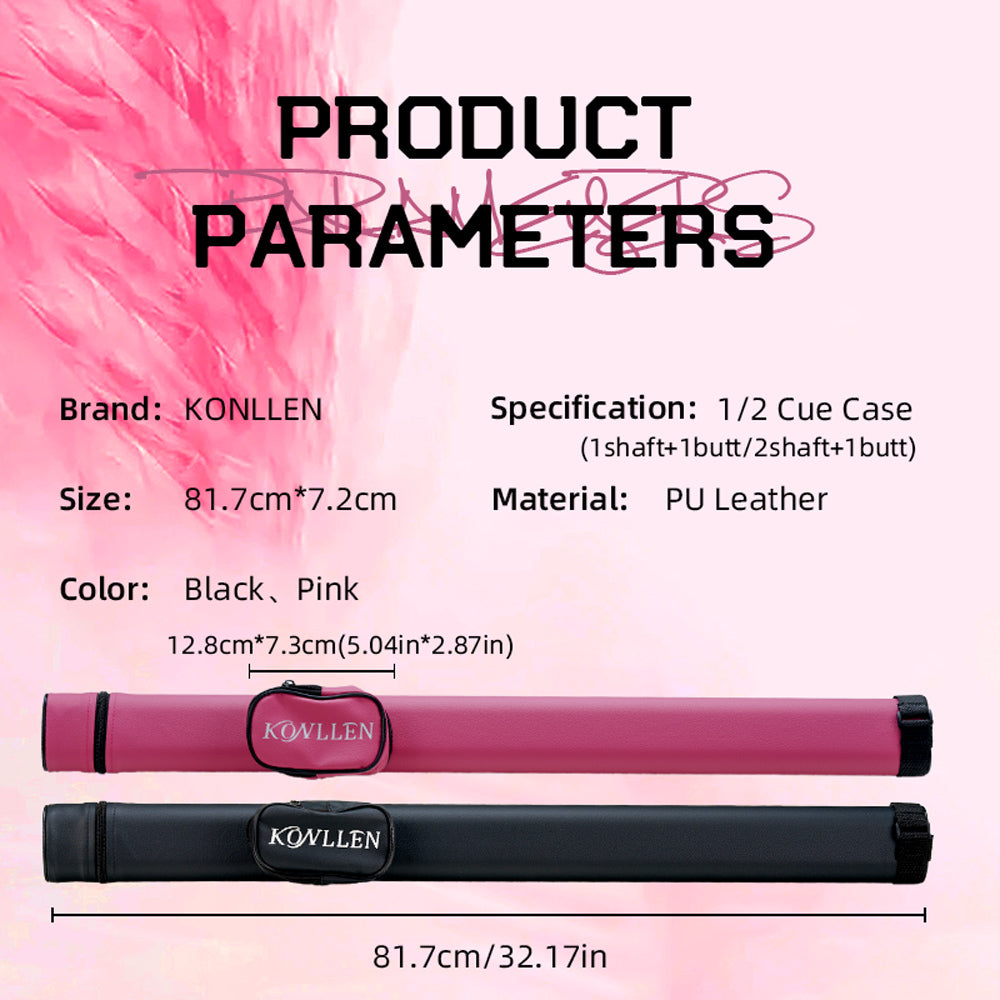 PU-Hartschalenkoffer in Pink/Schwarz – 1 Schaft x 1 Unterteil