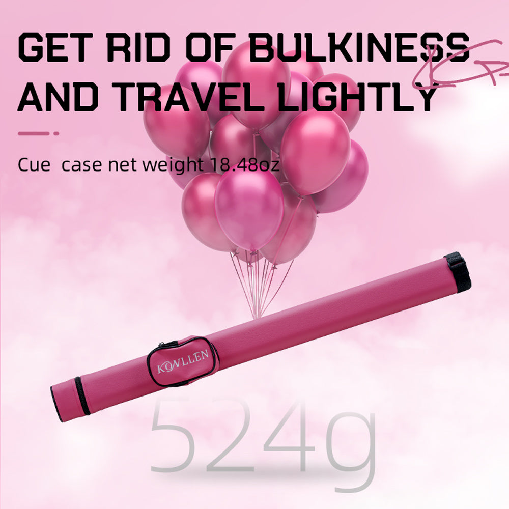 PU-Hartschalenkoffer in Pink/Schwarz – 1 Schaft x 1 Unterteil