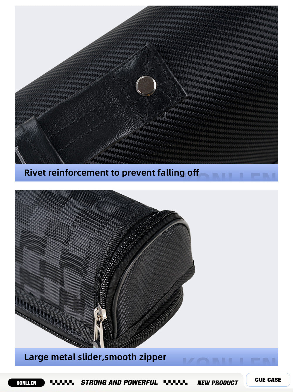 Estuche rígido semirredondos de tela Oxford - 2 culatas x 4 varas