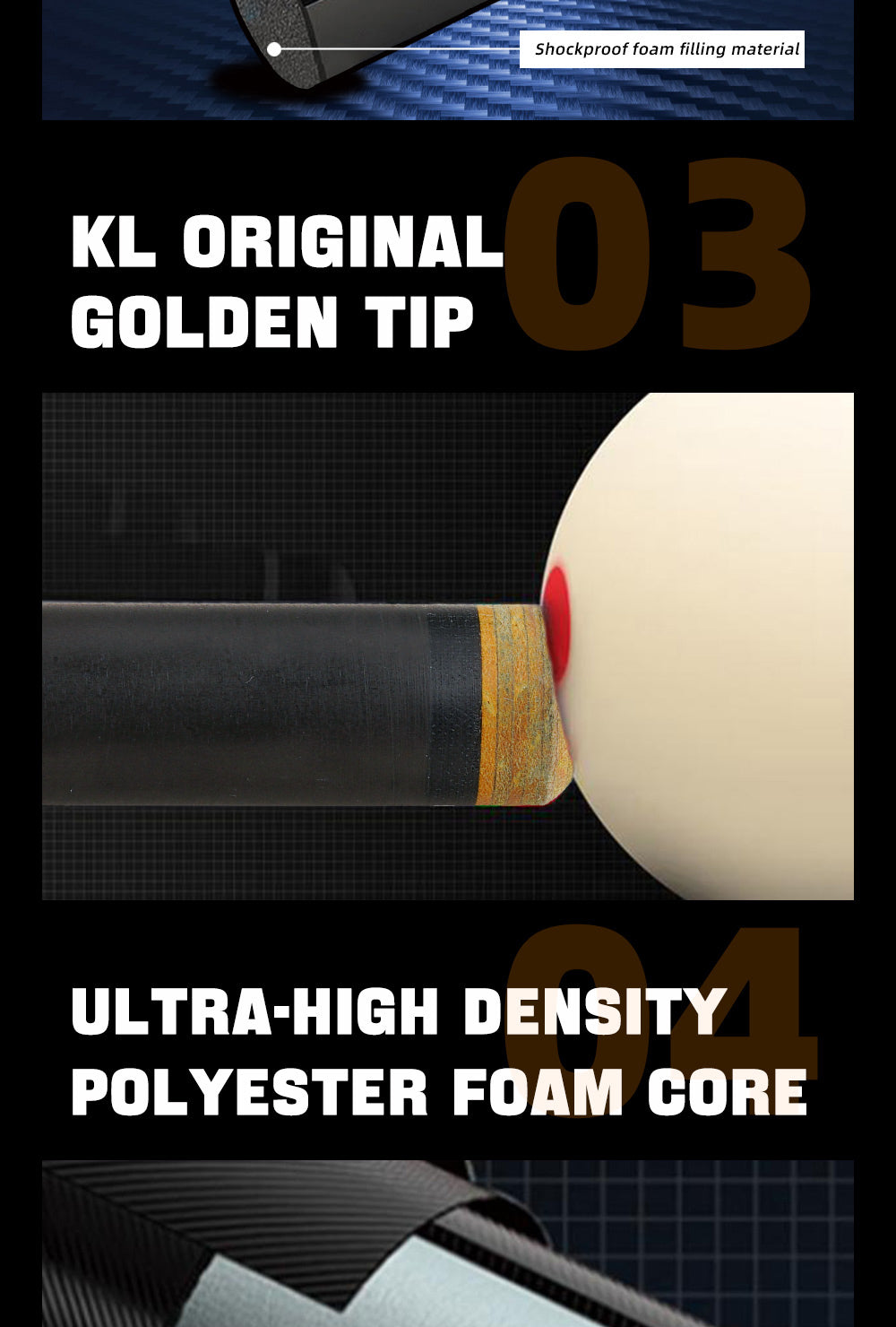 Single Pool Shaft -Radial/Uniloc/3/8*10 Pin - 10.5/11.5/12.5mm