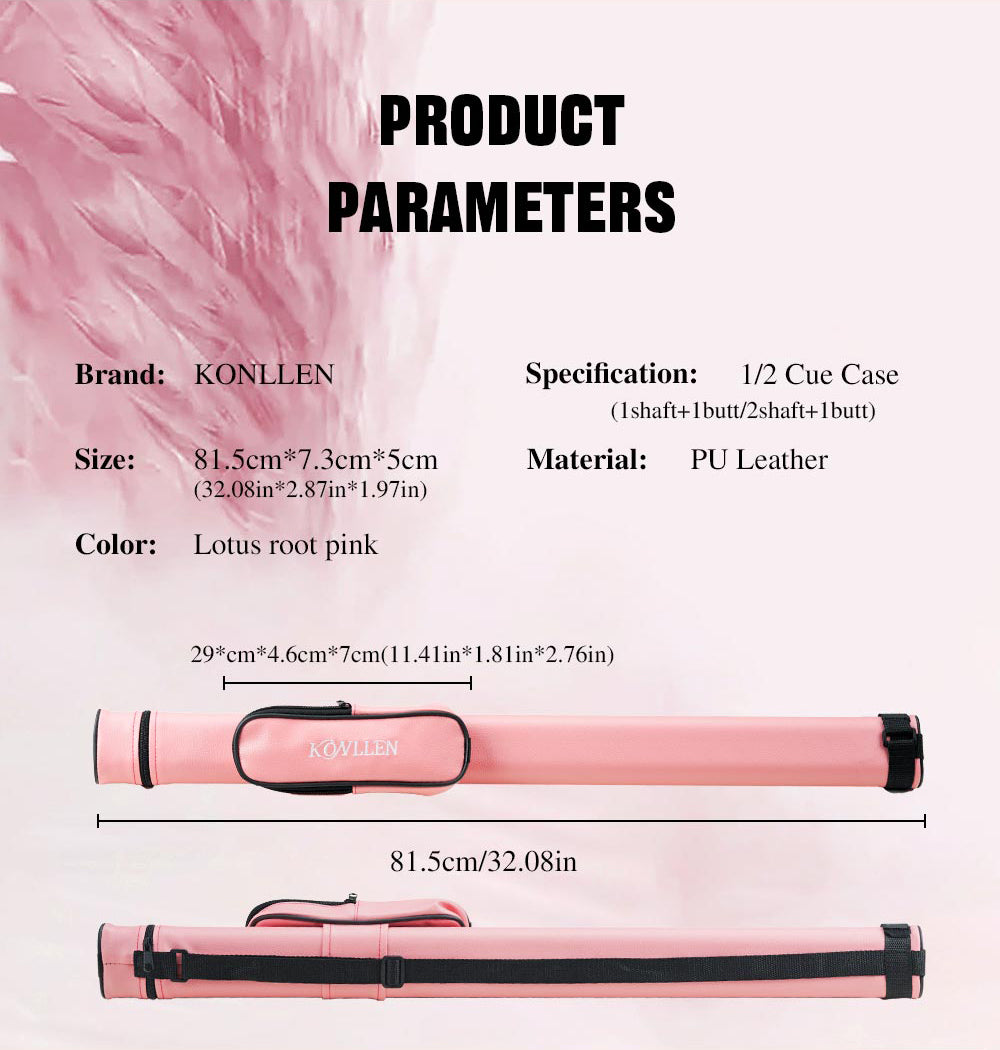 PU pink hard case- 1 Butt x 1 Shaft