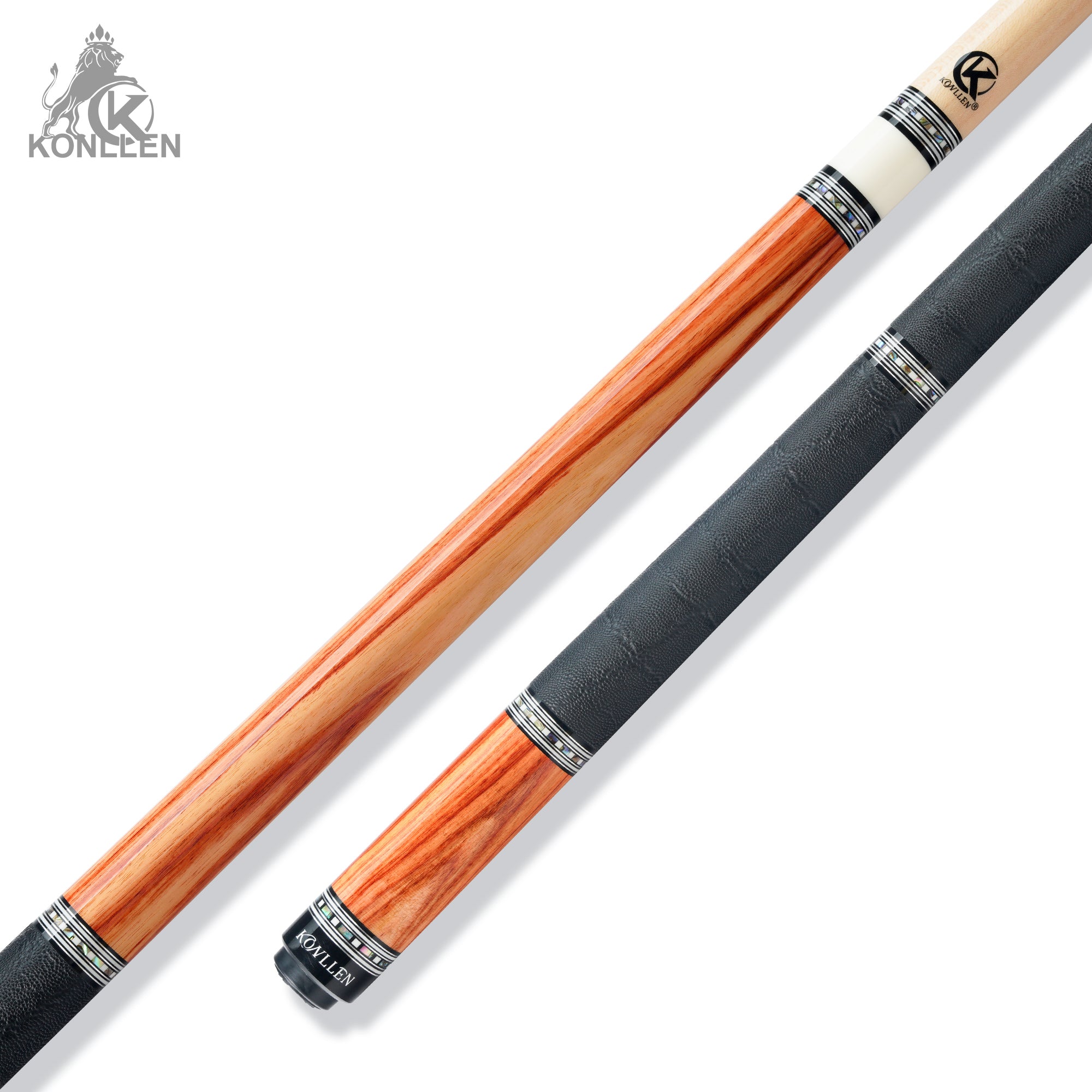 KONLLEN AKA-3-M Low Deflection Pool Cue Tulipwood Handmade Inlay