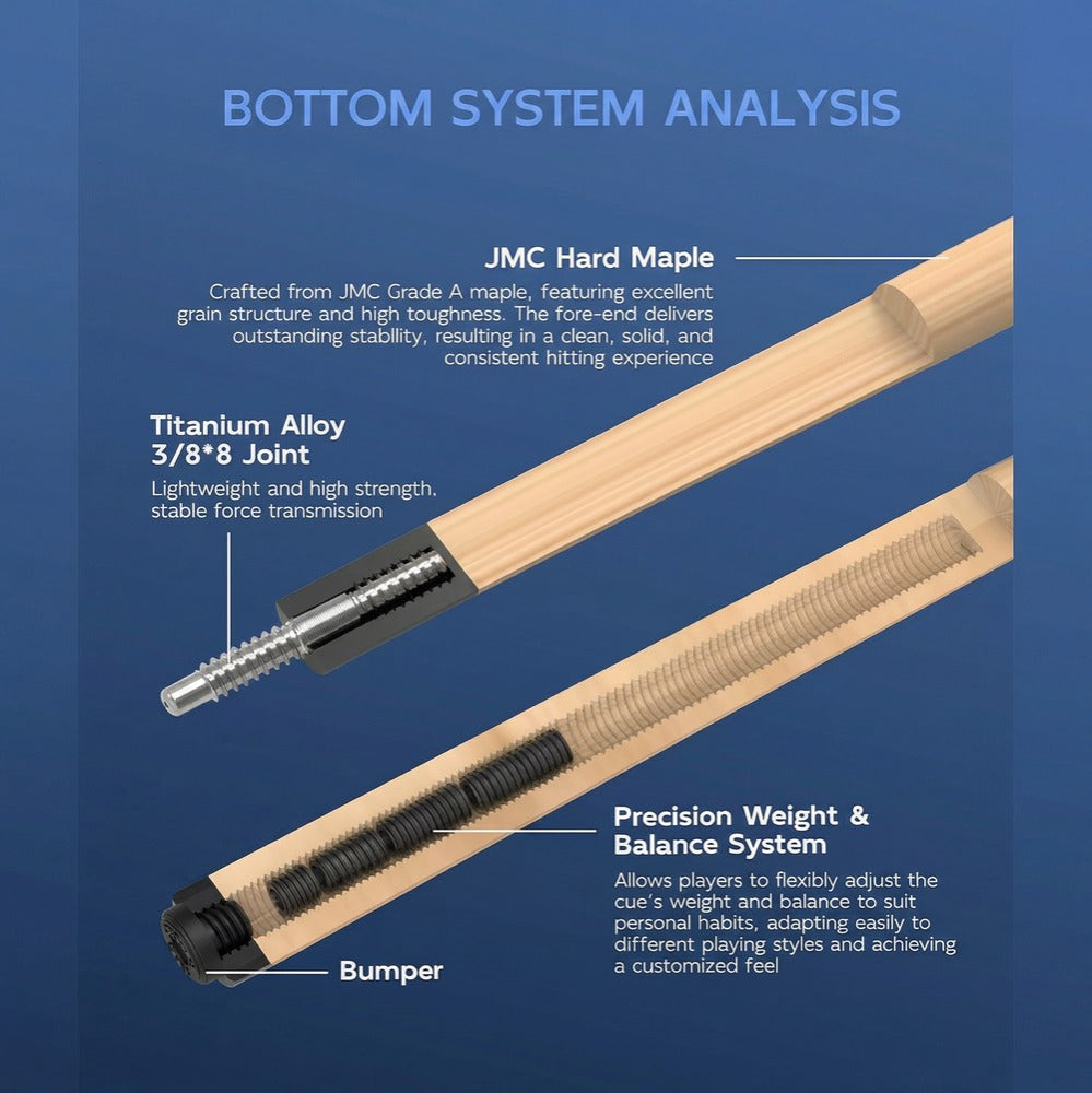 Konllen K-GW1 - Maple Shaft With Carbon Tube Inside - 12mm