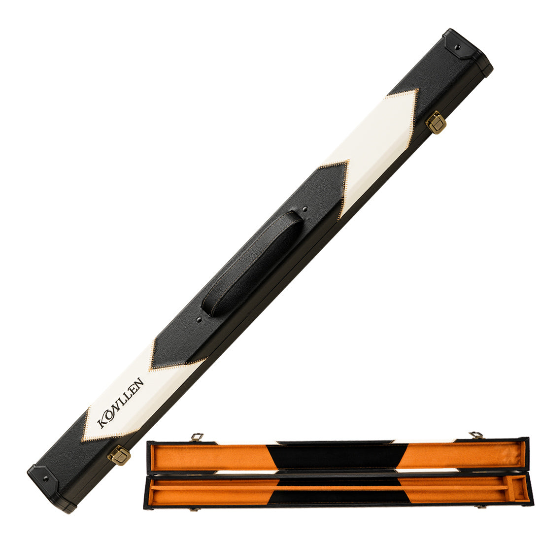 PU blackwhite hard wooden box - 1 Butt x 1 Shaft