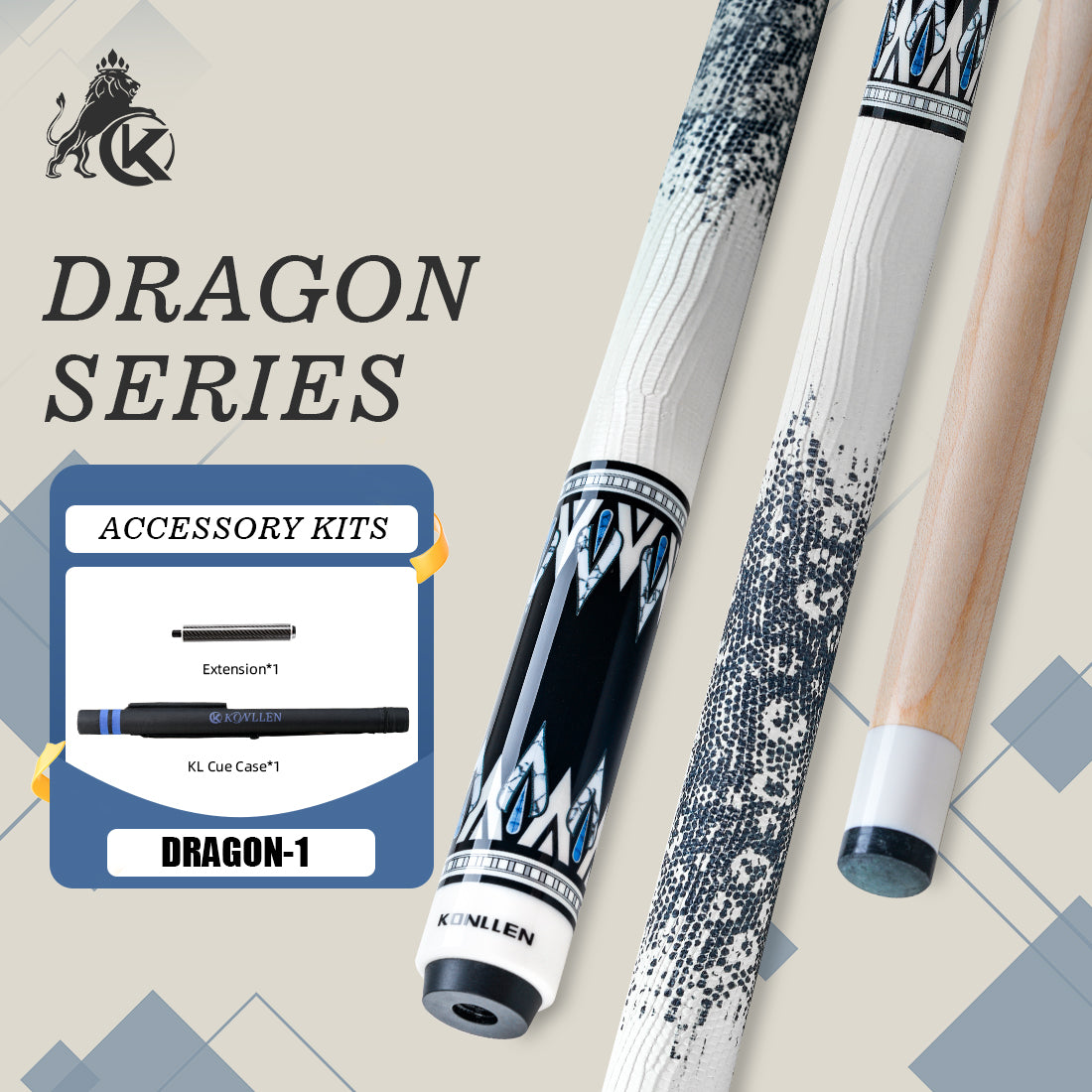 Konllen Snow Leopard Series 2 Pool Cue – AK-D2