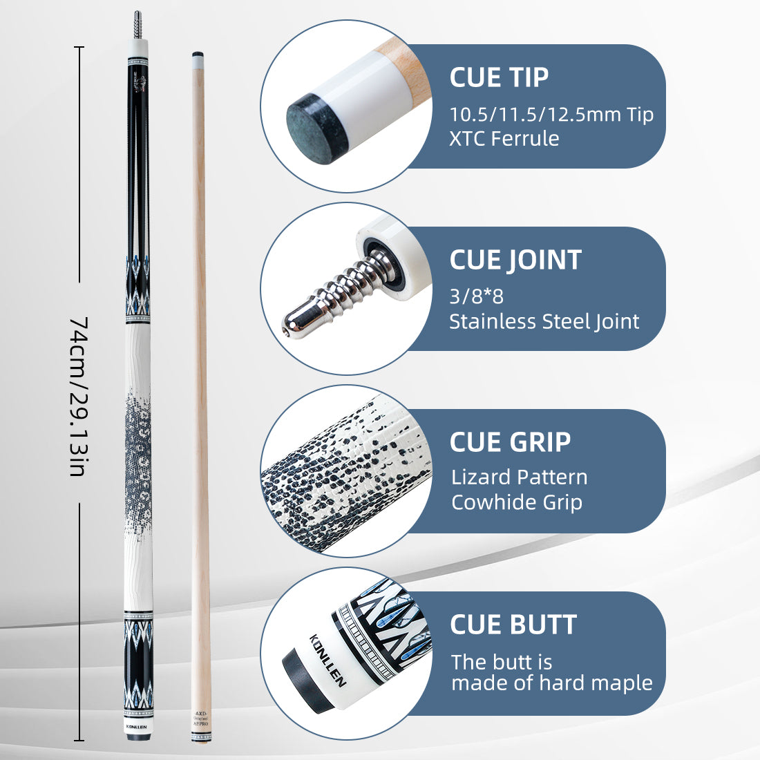 Konllen Snow Leopard Series 2 Pool Cue – AK-D2