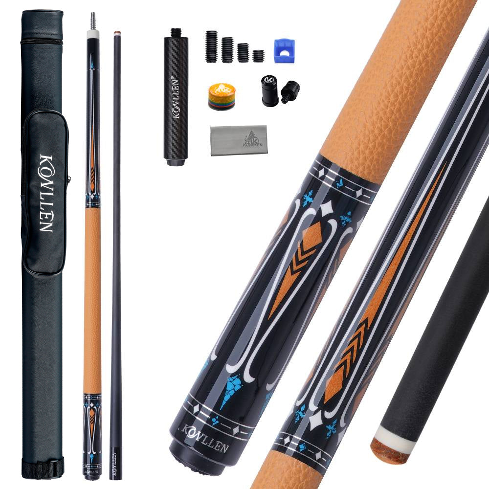 Konllen Spectra Series – Amber Yellow Pool Cue – AK-09F - 12.5mm