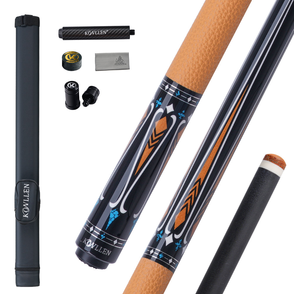Konllen Spectra Series – Amber Yellow Pool Cue – AK-09F - 12.5mm