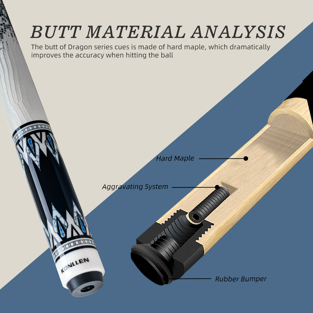 Konllen Snow Leopard Series 2 Pool Cue – AK-D2