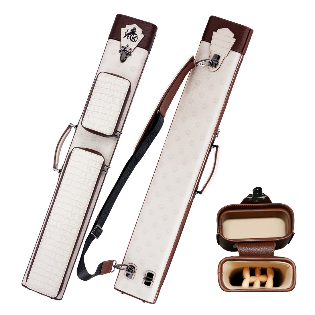 VintageLine Series 2x4 Pool Cue Case – 2 Butts & 4 Shafts