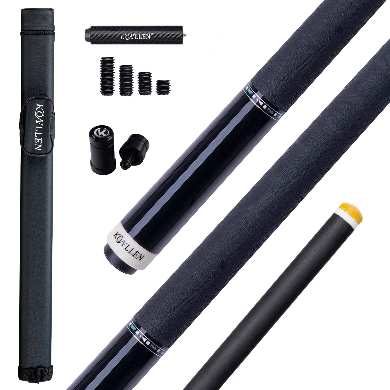 Konllen BK10-12F ( ebony ) - Abalone Shell Inlay - 11.8mm / 12.5mm