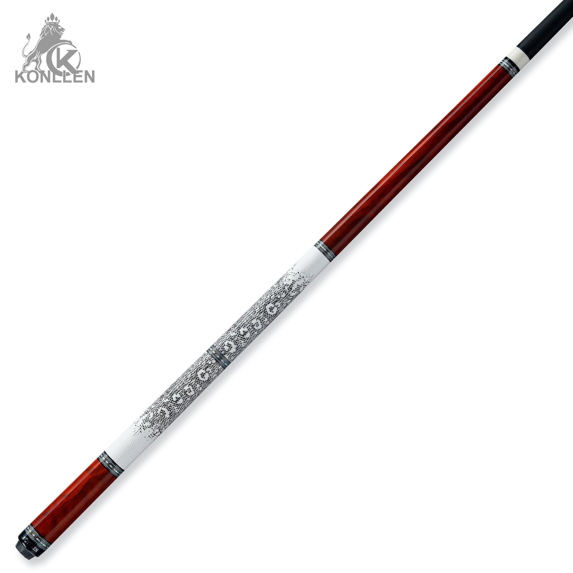 KONLLEN AXA-R2F Low Deflection Pool Cue Redrose Wood Handmade Inlay