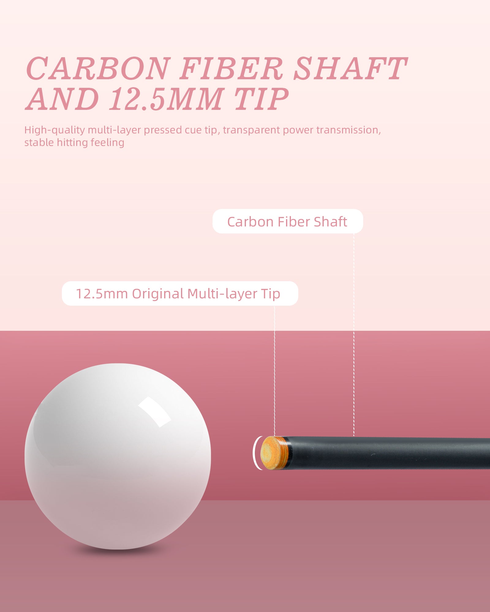 Konllen Blossom Series – Florelia / Lychee-grain Cowhide Grip Pool Cue – AK-02PF