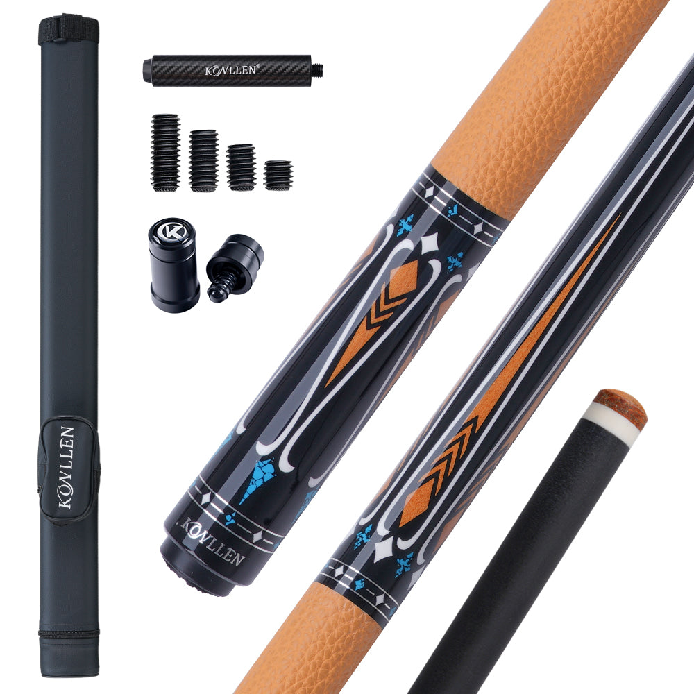 Konllen Spectra Series – Amber Yellow Pool Cue – AK-09F - 12.5mm