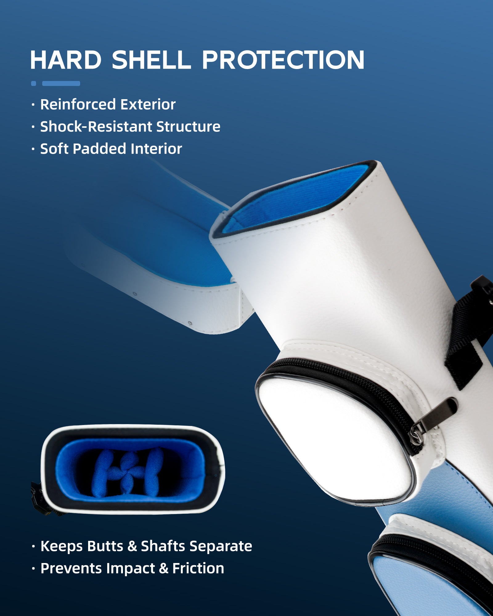 Vỏ cứng bằng da bò - 2 mông x 4 trục