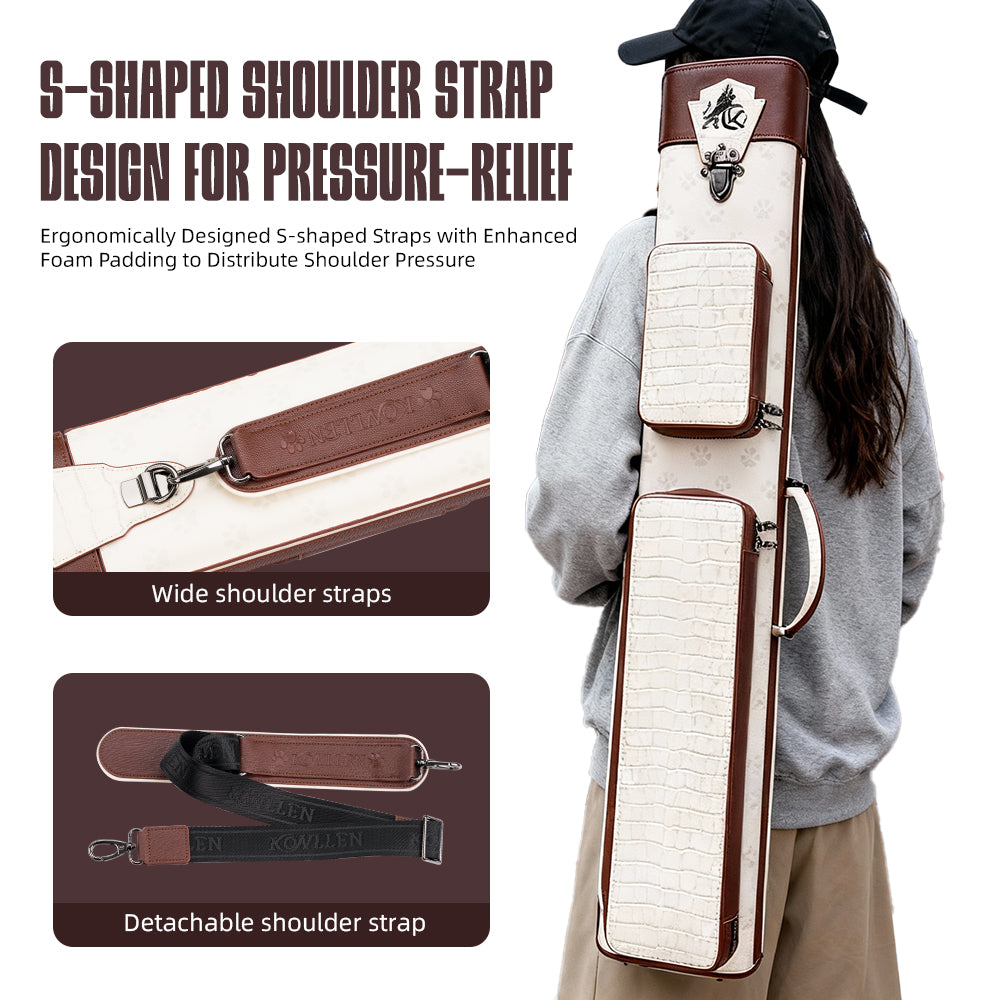 Konllen VintageLine Series 2x4 Pool Cue Case – 2 Butts & 4 Shafts