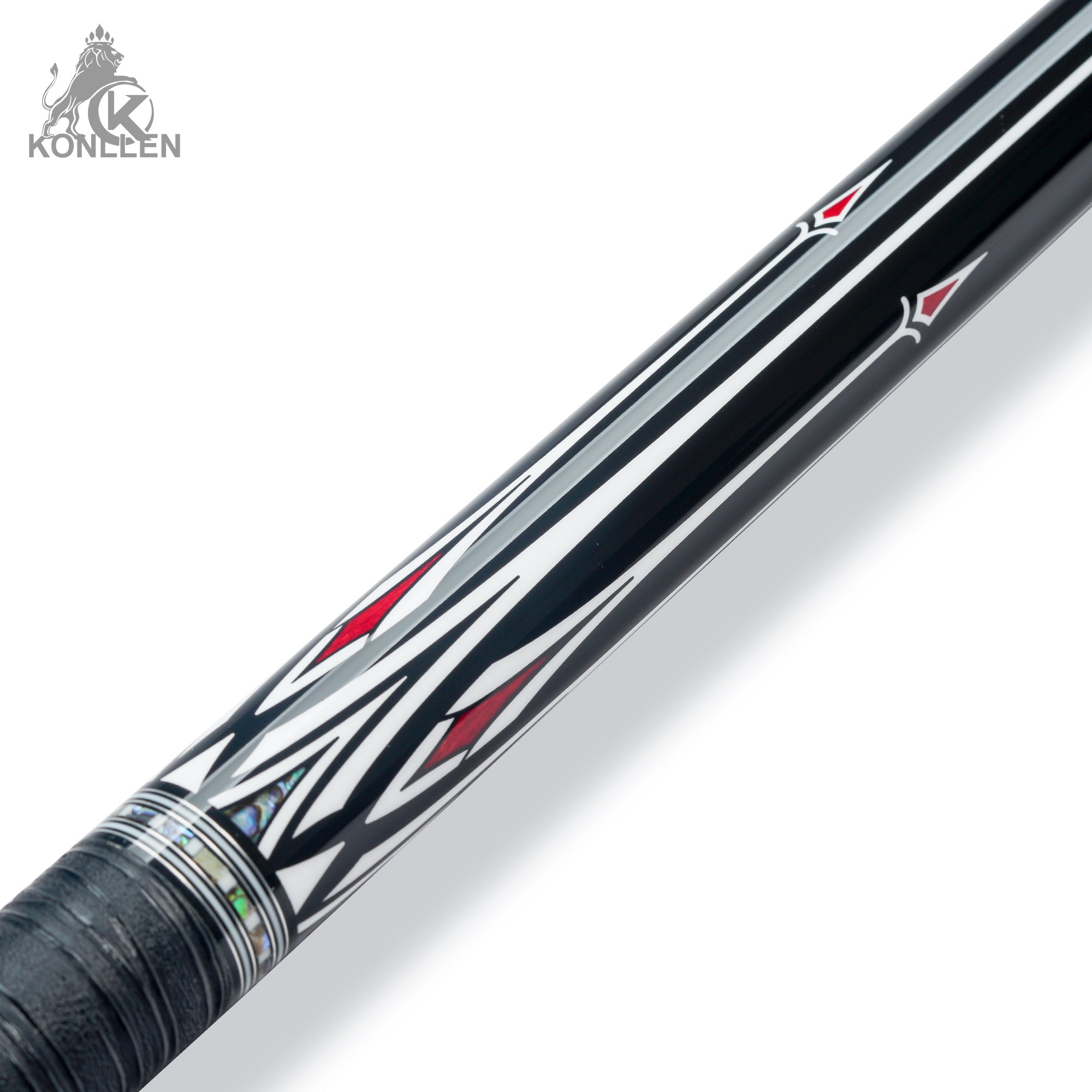 KONLLEN AK-AS-2F Low Deflection Carbon Fiber Pool Cue Ebony Handmade Inlay