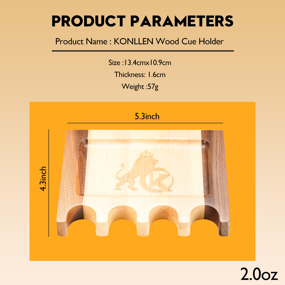 4 Löcher Holz-Cue-Halter