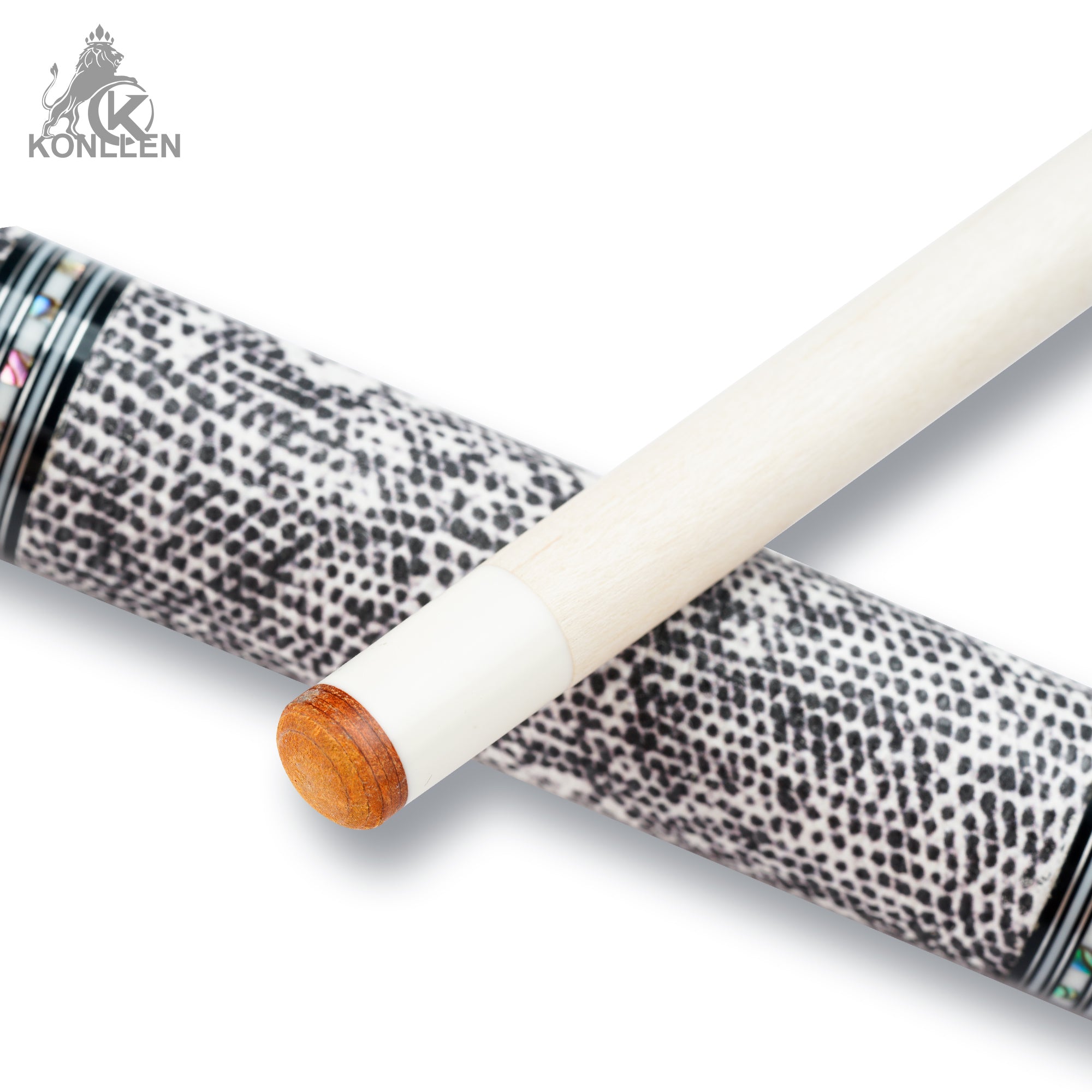 KONLLEN AXA-K2F Low Deflection Pool Cue Ebony Handmade Inlay