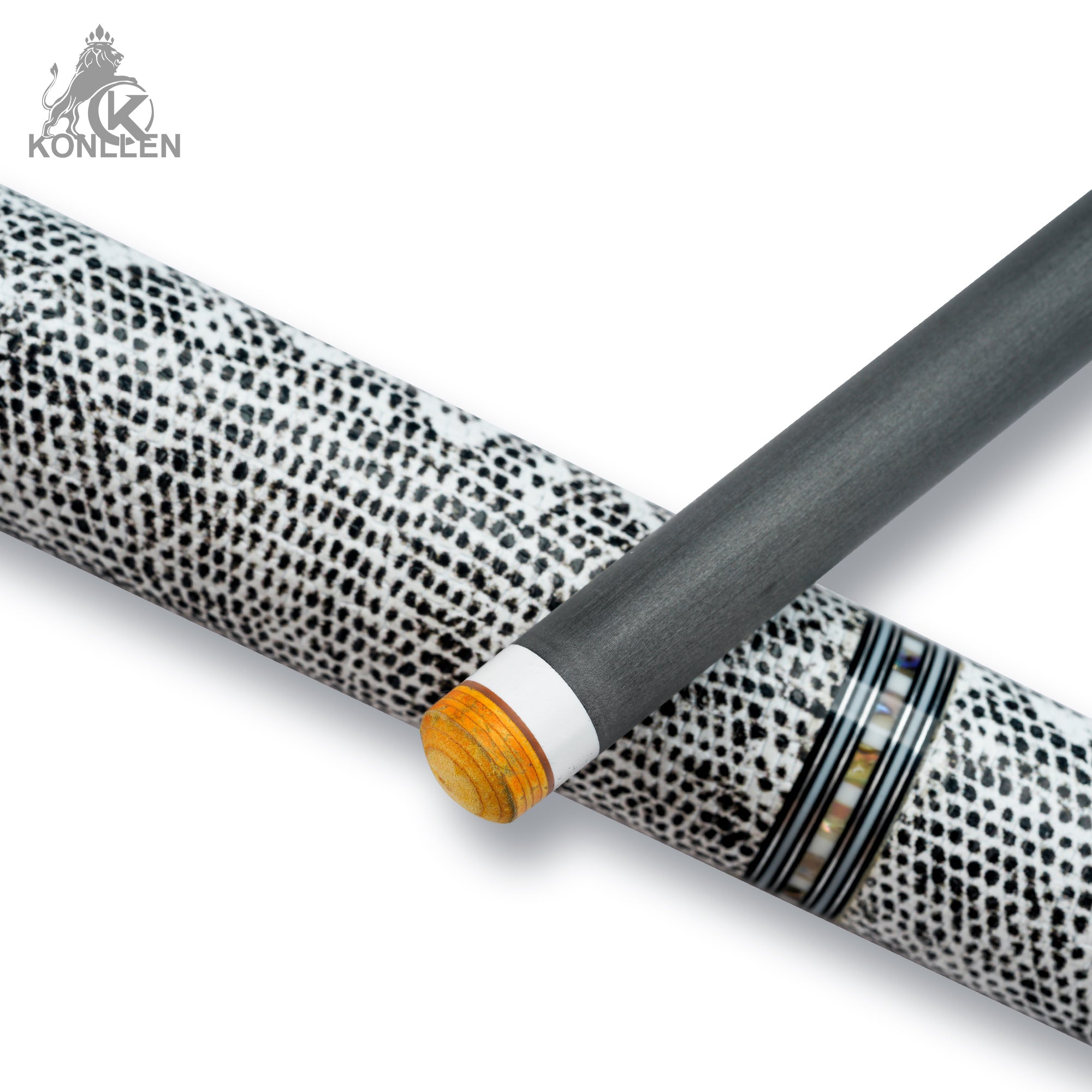 KONLLEN AXA-R2F Low Deflection Pool Cue Redrose Wood Handmade Inlay