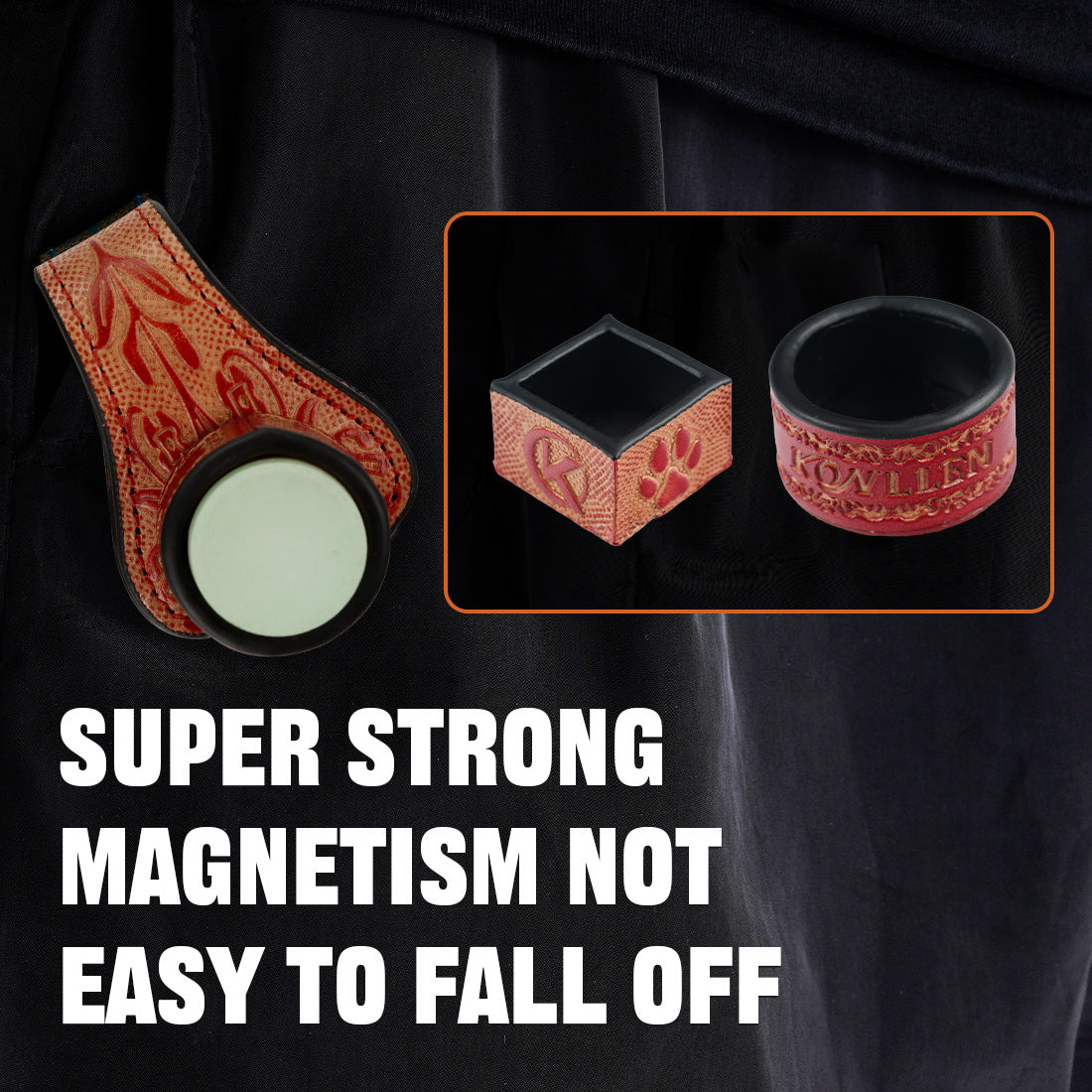 Hộp đựng phấn bằng da (hình vuông tròn)