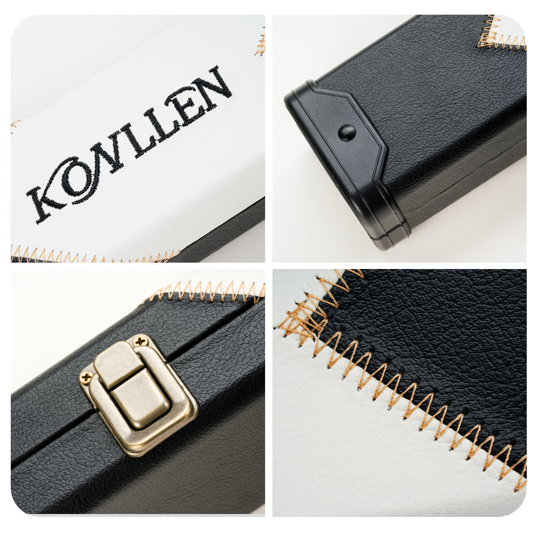 PU blackwhite hard wooden box - 1 Butt x 1 Shaft