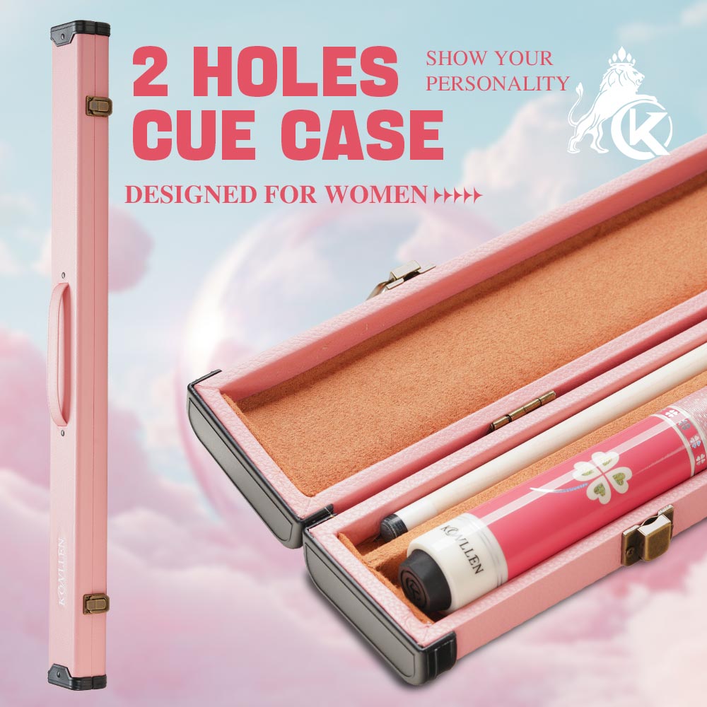 Konllen PU Pink Hard Wooden Box - 1 Butt x 1 Shaft