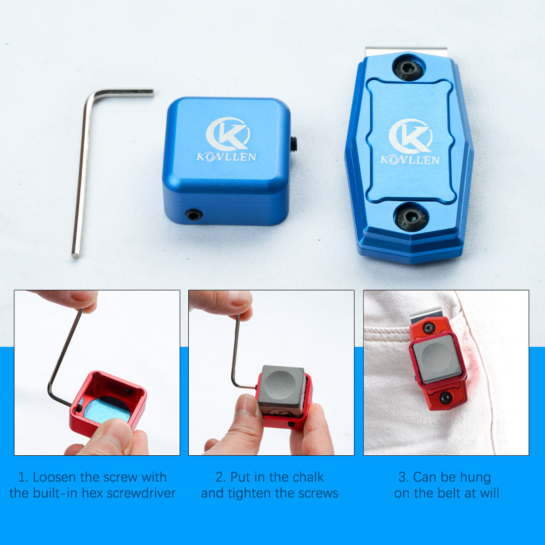 Konllen Portable Metal Magnetic Chalk Holder