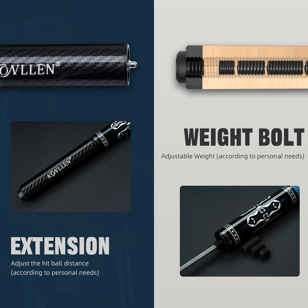 Konllen Spectra Series – Navy Sapphire Blue Pool Cue – AK-04F