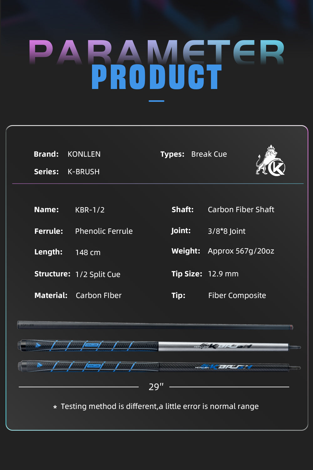 AK-KBR Break Cue(Pre-sale; delivery in early September )