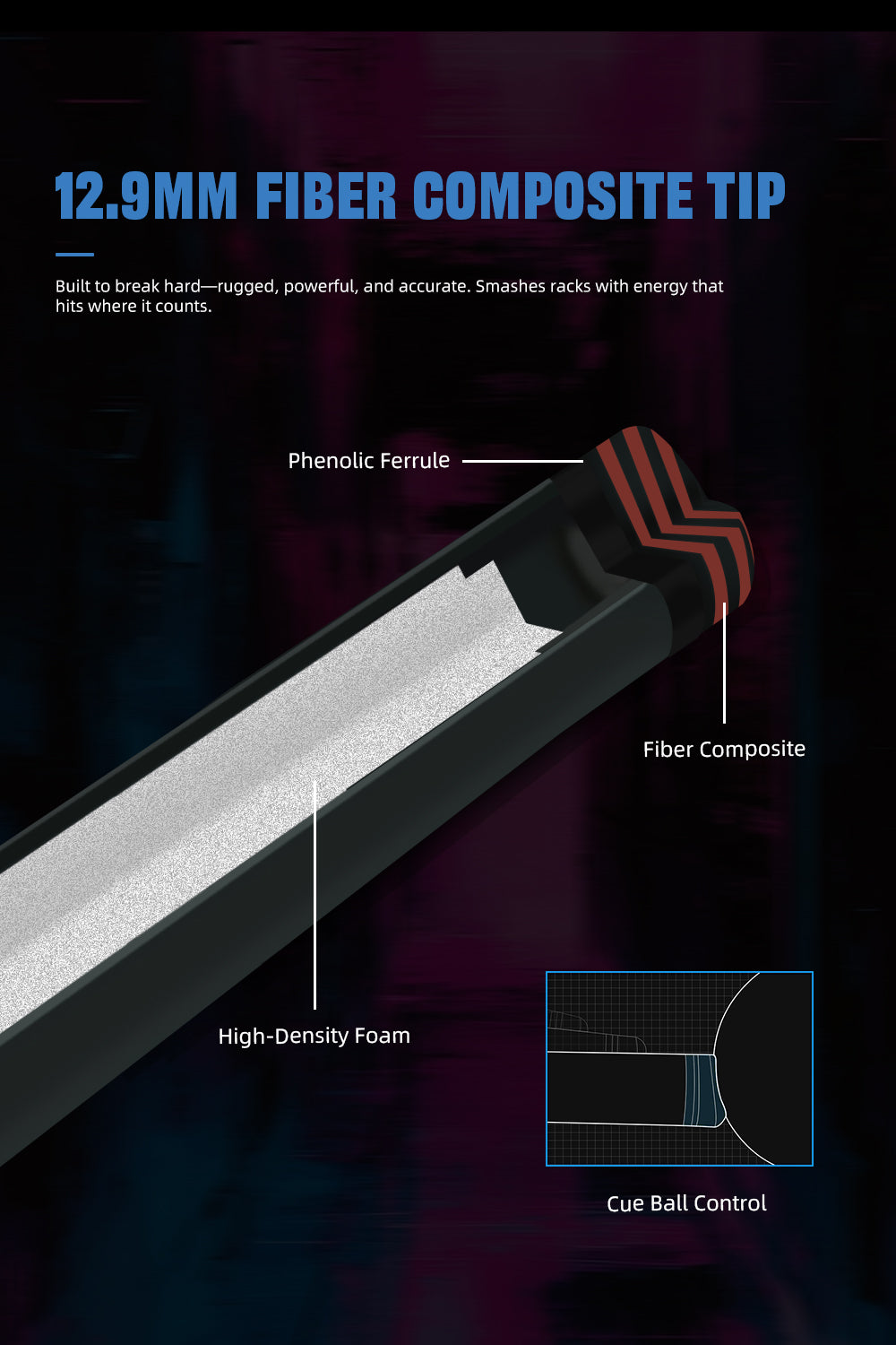 Konllen AK-KBR Break Cue