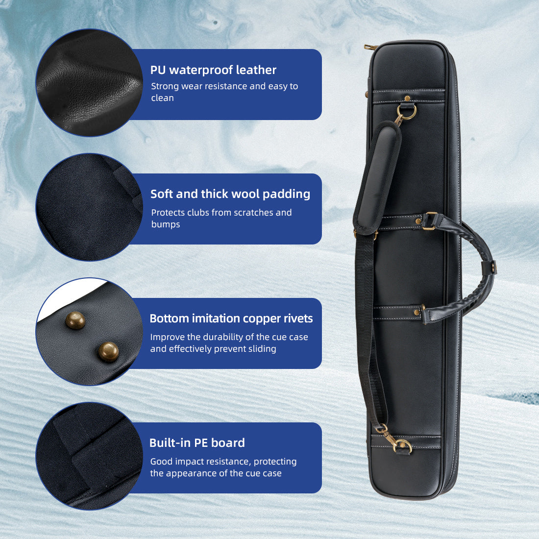 PU soft Case - 3 Butts x 4 Shafts
