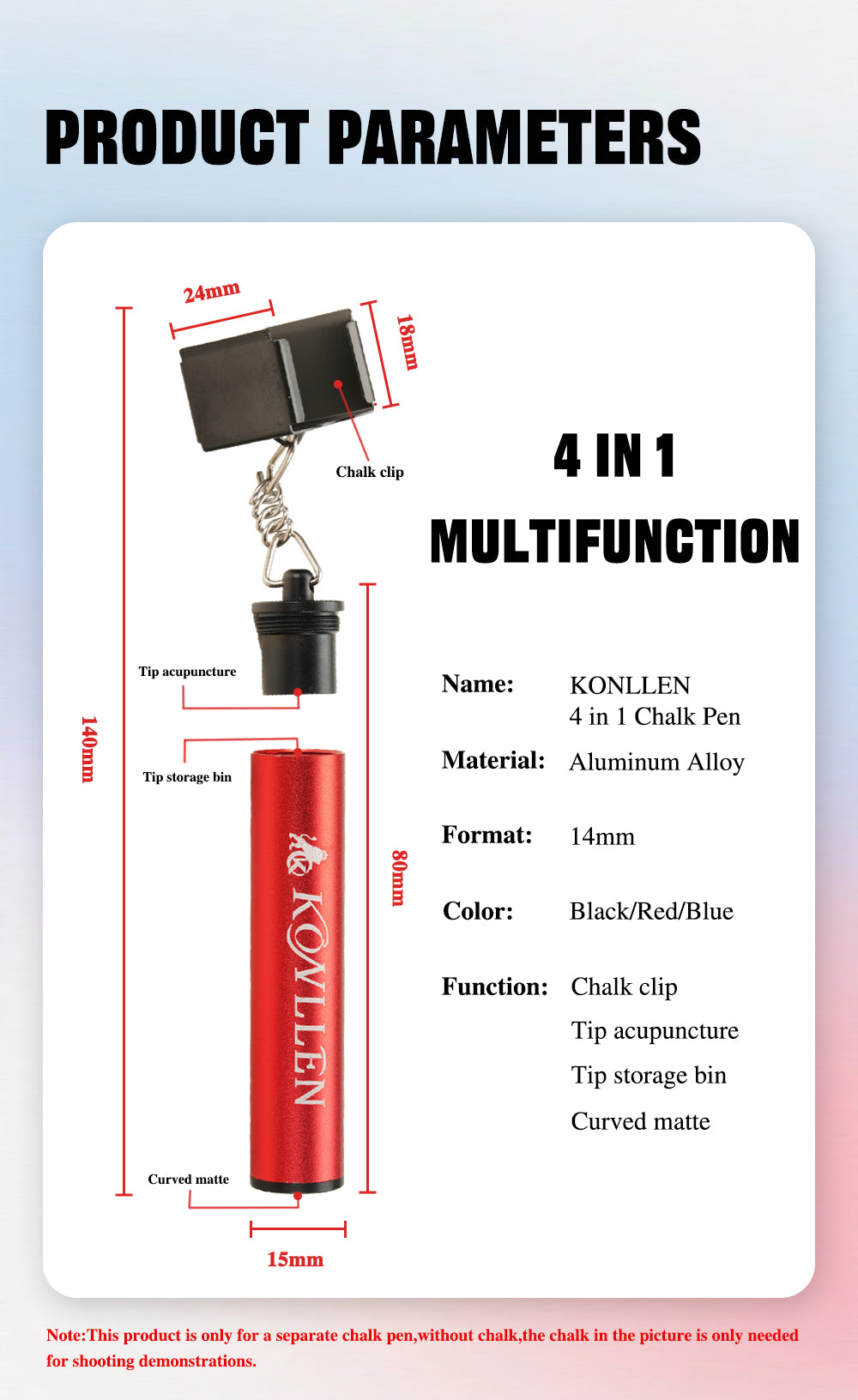 KL Multifunctional 4-in-1 Chalk Pen