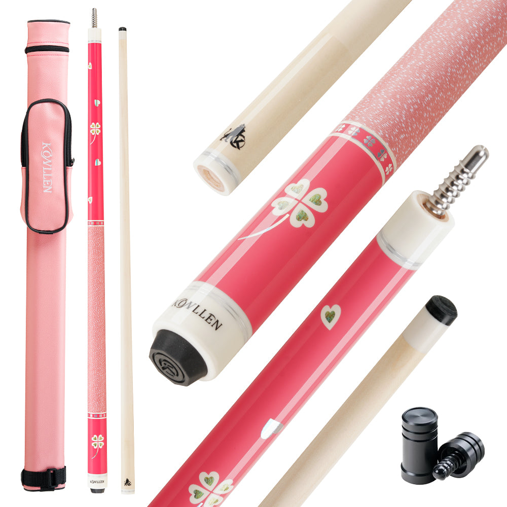 Konllen Blossom Series – Clover / Irish Linen Wrapped Grip Pool Cue – AK-P1