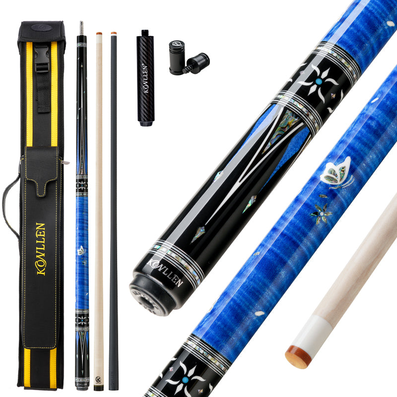 KONLLEN AMGシリーズ プールキュー 74cm Konllen Spectra Series – Midnight Black / Granny Smith Pool Cue
