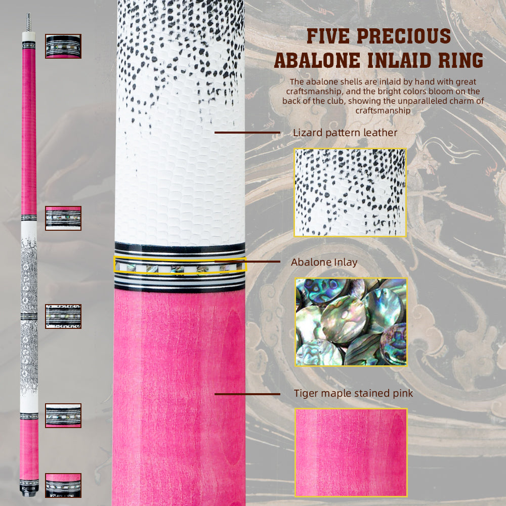 AXA-H2F (Tiger wood dyed pink)