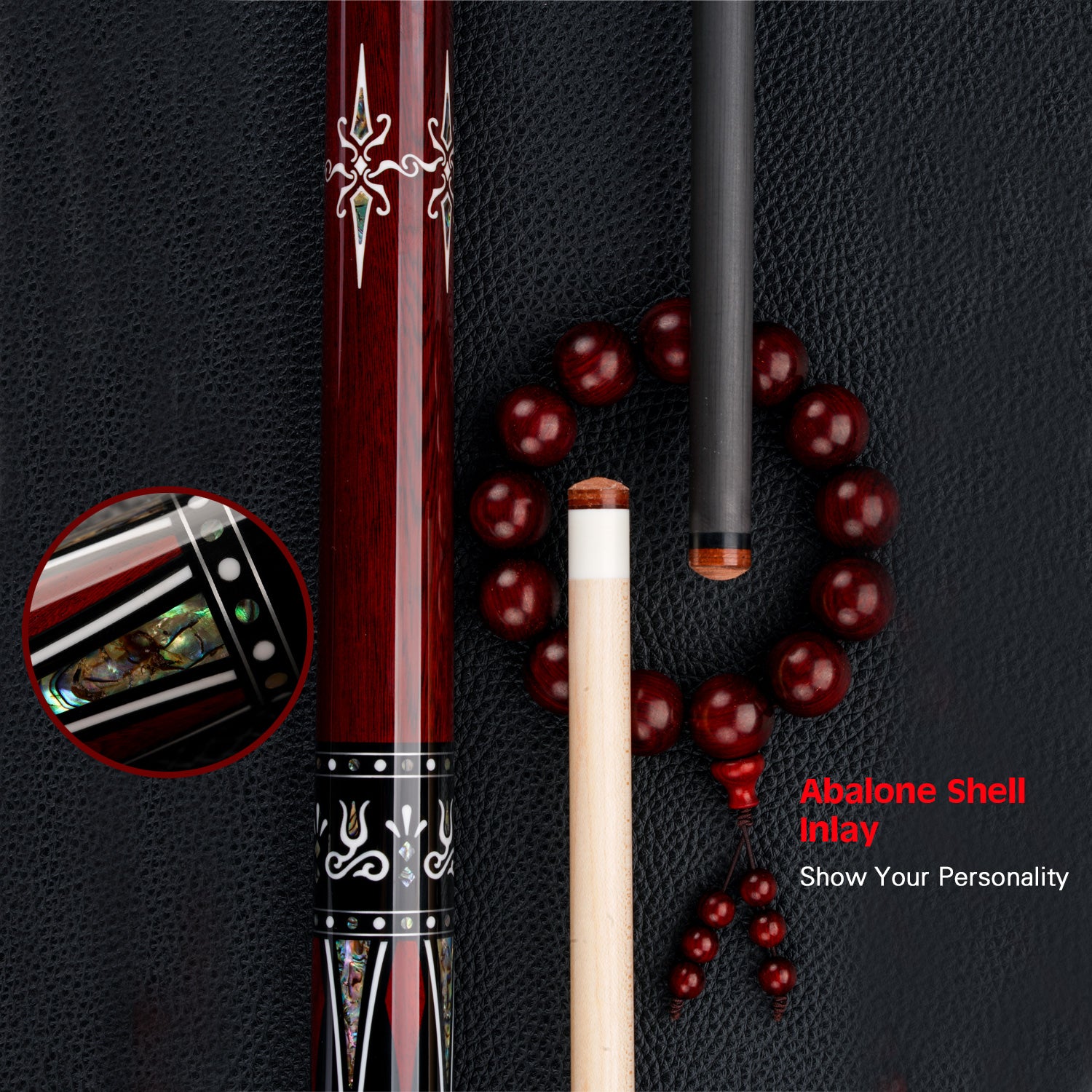 KONLLEN AK-01RF - Handmade Inlay -Carbon Shaft + Carbon Tube Inside Maple Shaft