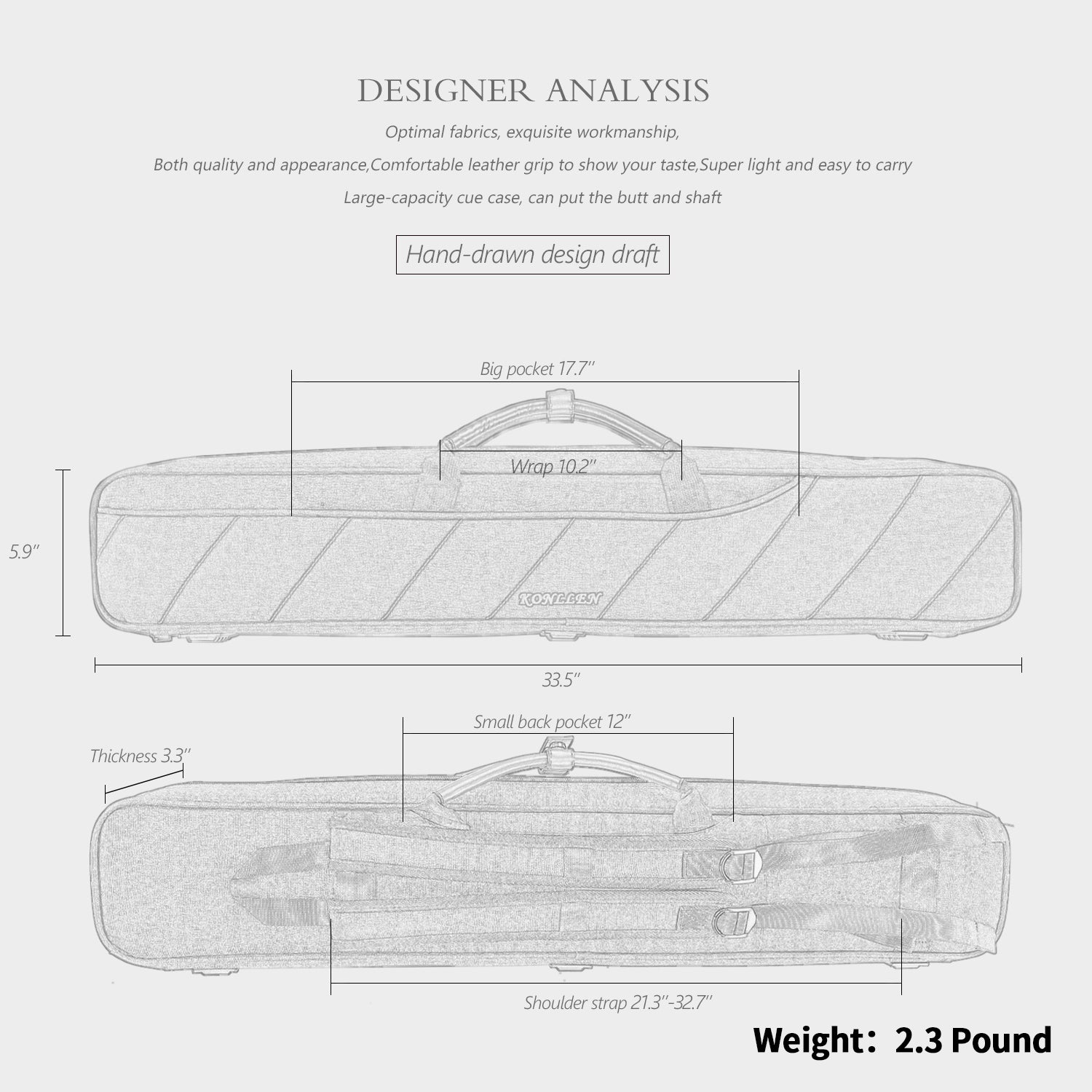 Oxford Cloth Soft Case - 3 Butts x 4 Shafts