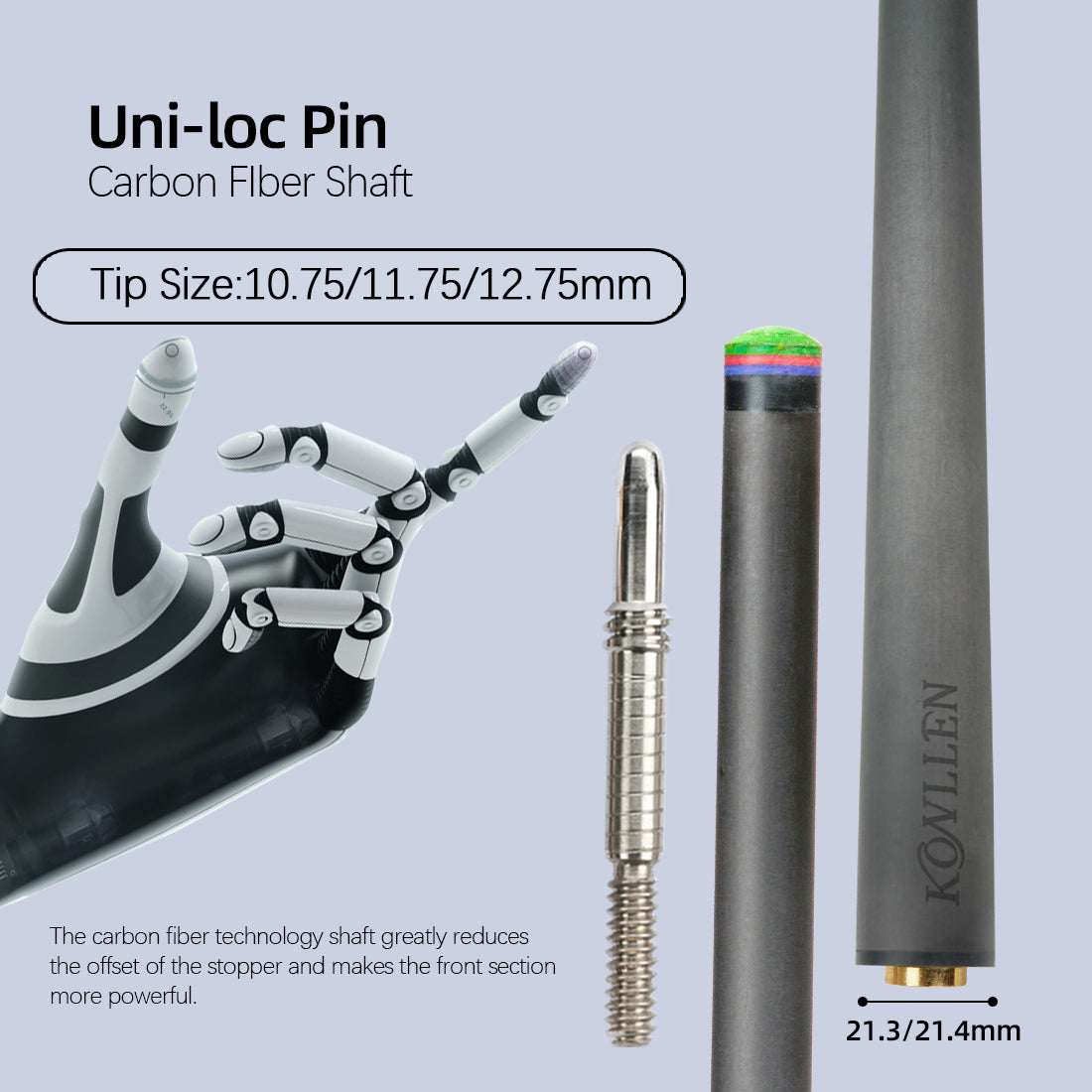 Single Pool Shaft - Uni-loc - 10.75/11.75/12.75mm