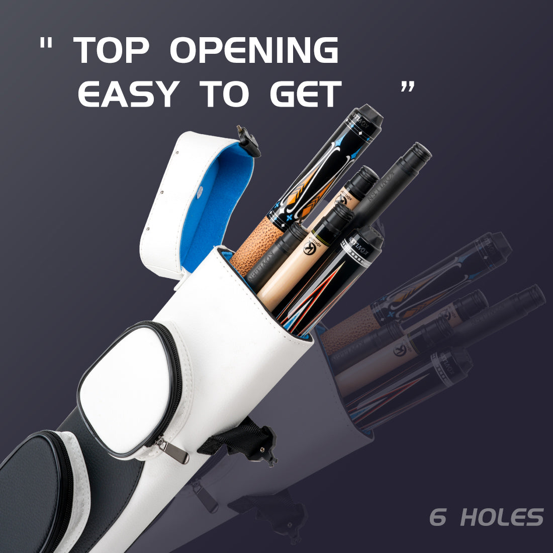 Konllen Cowhide Hard Case - 2 Butts x 4 Shafts