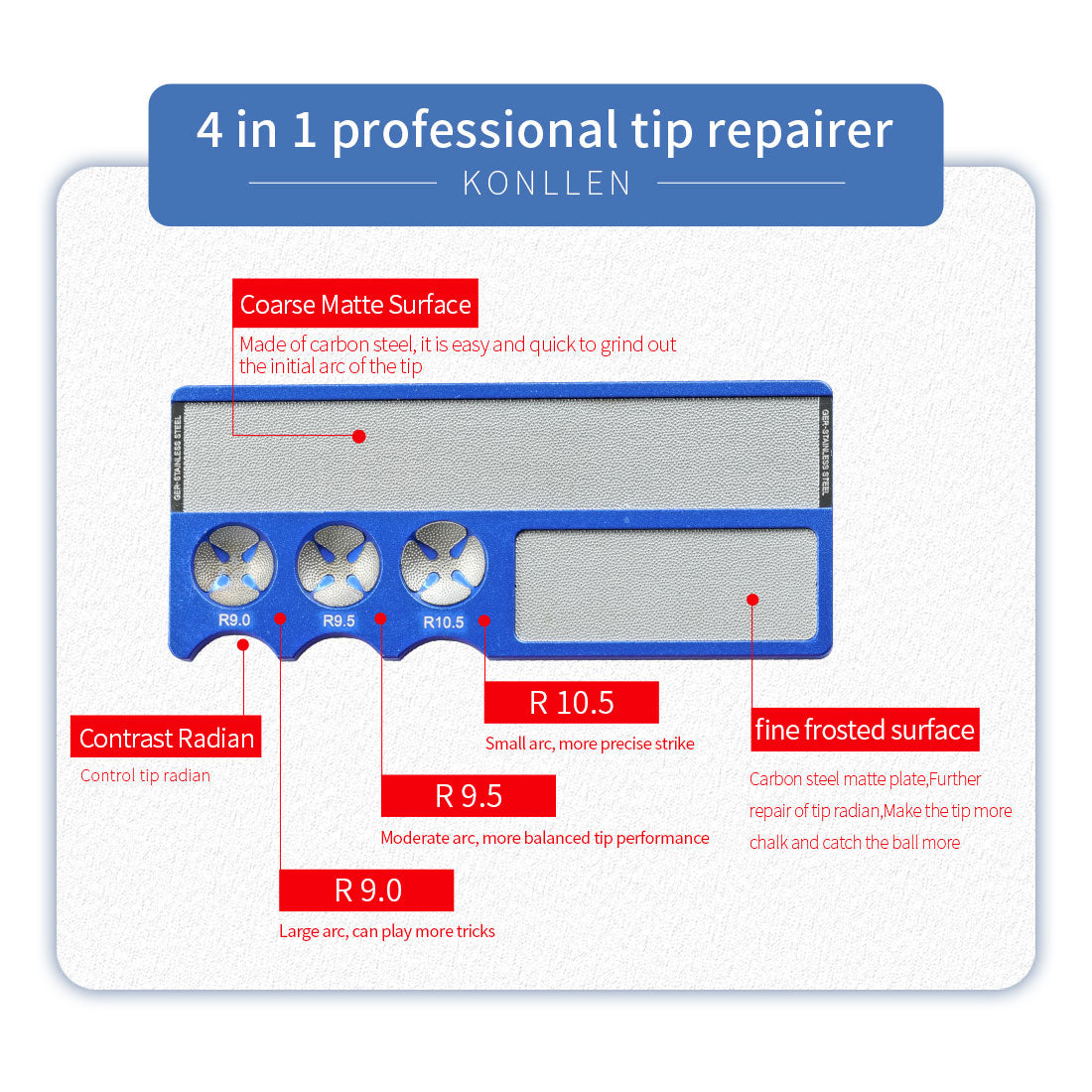 KONLLEN alat perbaikan ujung stik 4IN1