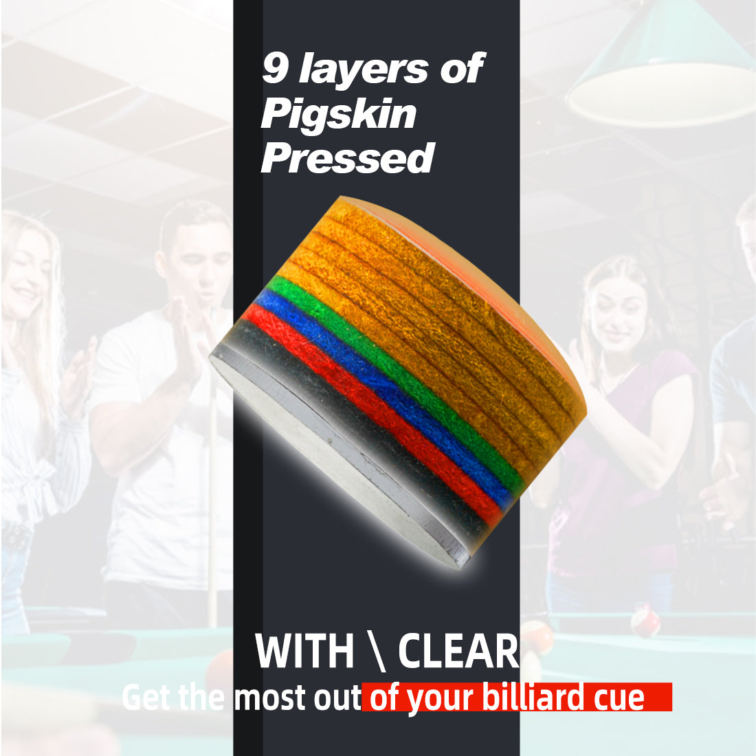 9 Layers Rainbow Tip with Clear