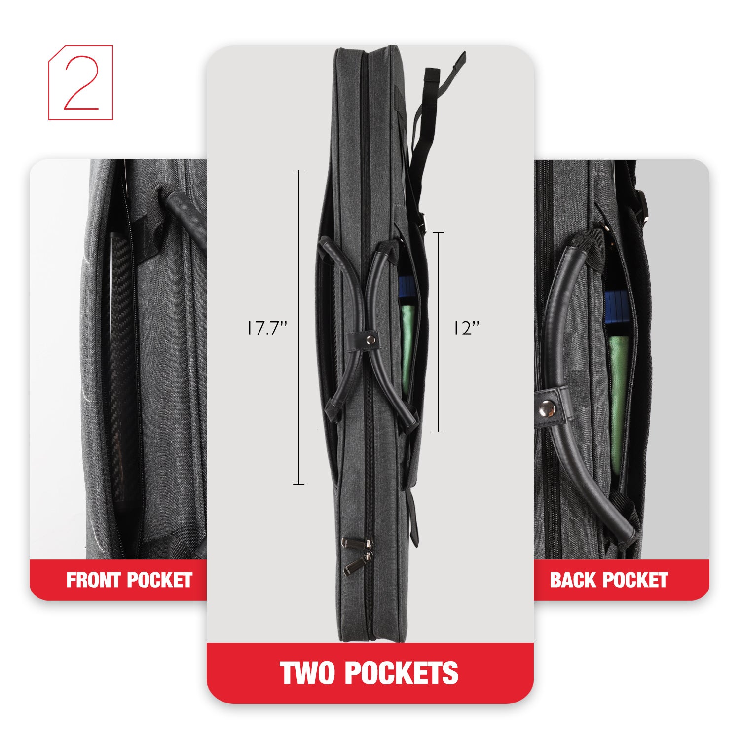 Oxford Cloth Soft Case - 3 Butts x 4 Shafts